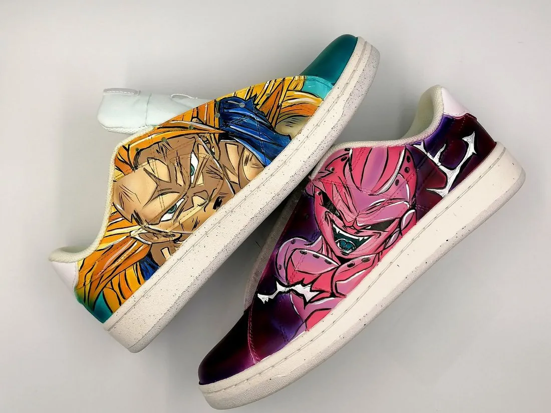 Sneakers – Gotenks and Majin Buu – shoes, airbrush, Klaudia Kazuch