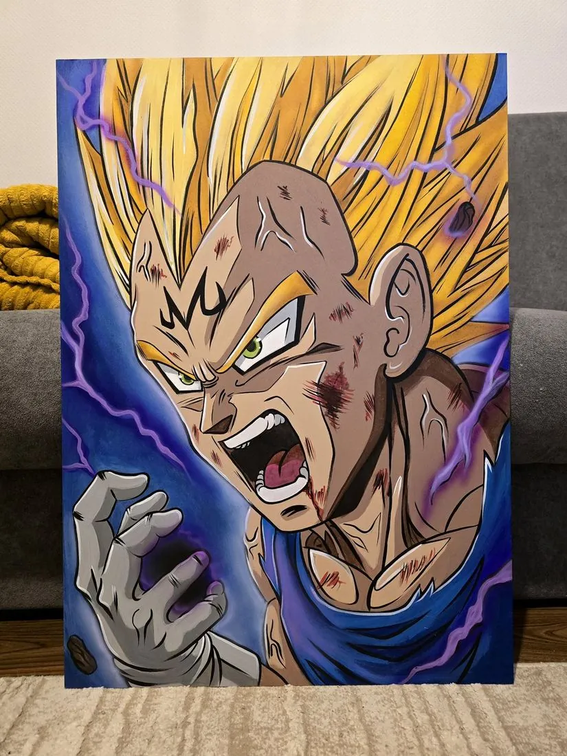 Majin Vegeta – painting, airbrush, Klaudia Kazuch